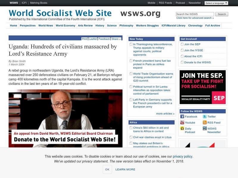 Massacre in Uganda Website Massacre in Uganda Website