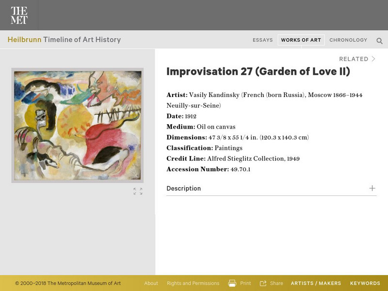 Metropolitan Museum of Art: The Garden of Love (Improvisation Number 27) Graphic Metropolitan Museum of Art: The Garden of Love (Improvisation Number 27) Graphic