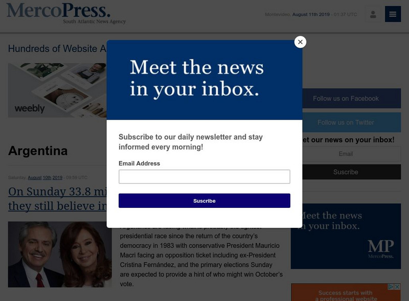 Merco Press: Argentina Website Merco Press: Argentina Website