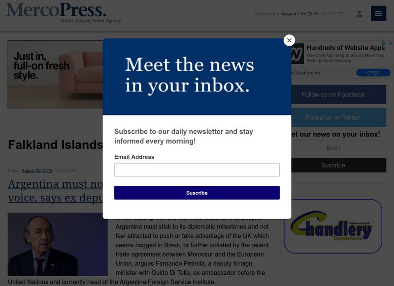 Merco Press: Falkland Islands Website