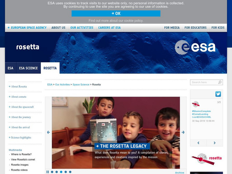 Esa Rosetta Website Esa Rosetta Website