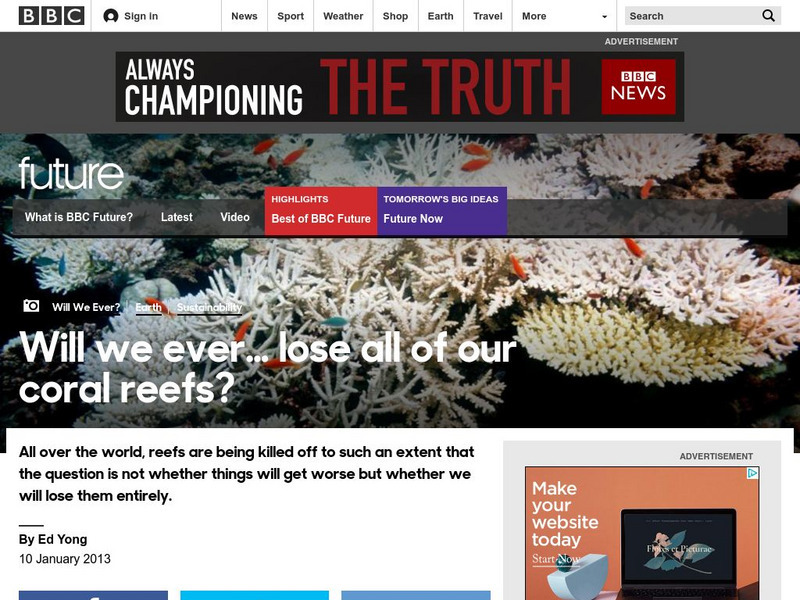 Bbc Future: Week of 1 14 13: Will We Ever Lose All of Our Coral Reefs? Website Bbc Future: Week of 1 14 13: Will We Ever Lose All of Our Coral Reefs? Website