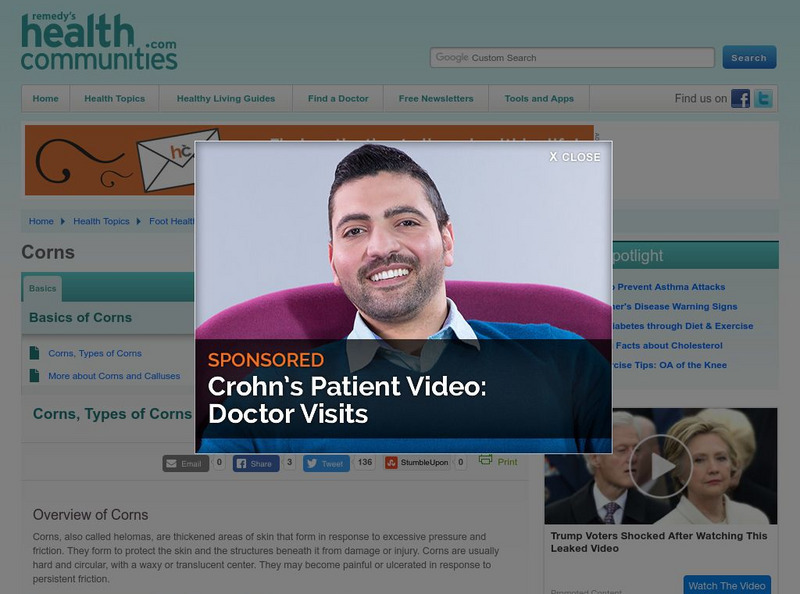 Health Communities: Corns Handout Health Communities: Corns Handout