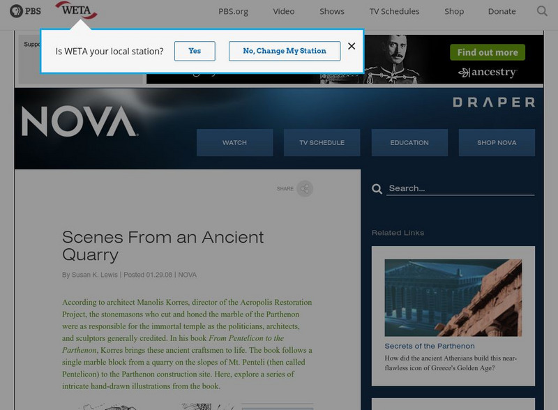 Pbs Nova: Secrets of the Parthenon: Scenes From a Marble Quarry Interactive