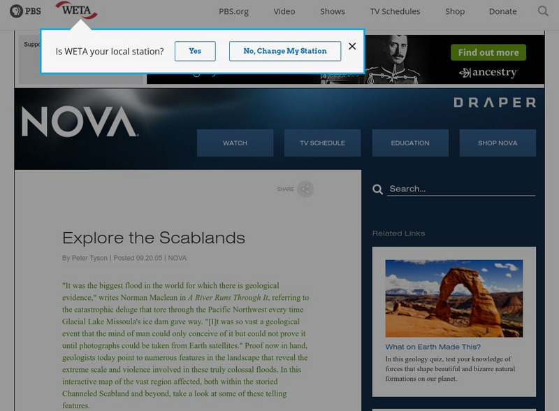 Nova: Mystery of the Megaflood Interactive Nova: Mystery of the Megaflood Interactive