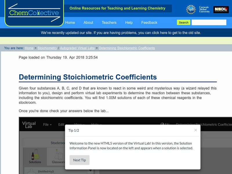 Chem Collective: Determining Stoichiometric Coefficients Activity Chem Collective: Determining Stoichiometric Coefficients Activity