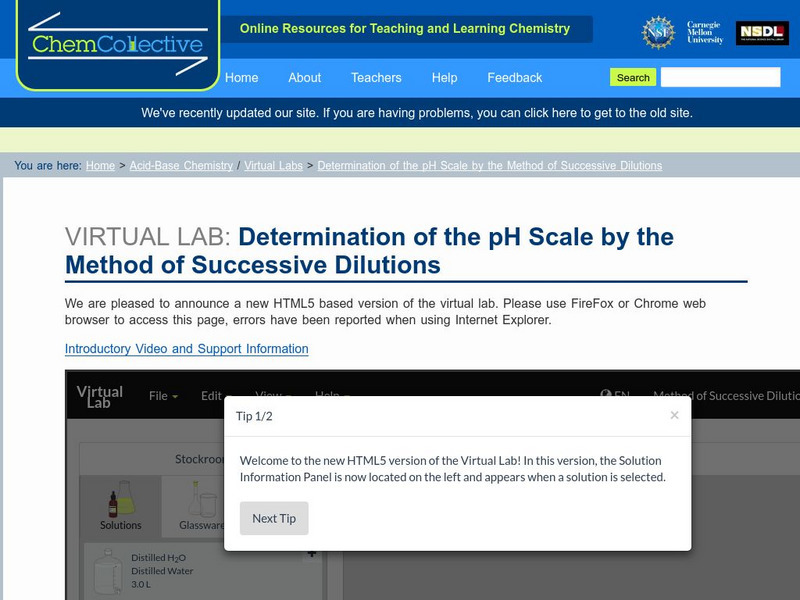 Chem Collective: Determination of the P H Scale Activity Chem Collective: Determination of the P H Scale Activity