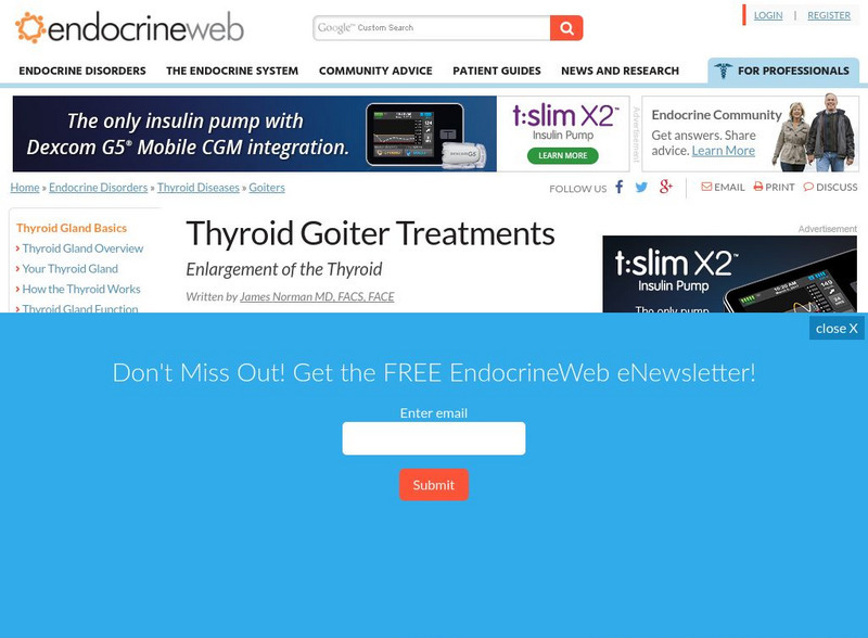 Thyroid Goiter: Definition, Diagnosis, Dangers Handout Thyroid Goiter: Definition, Diagnosis, Dangers Handout