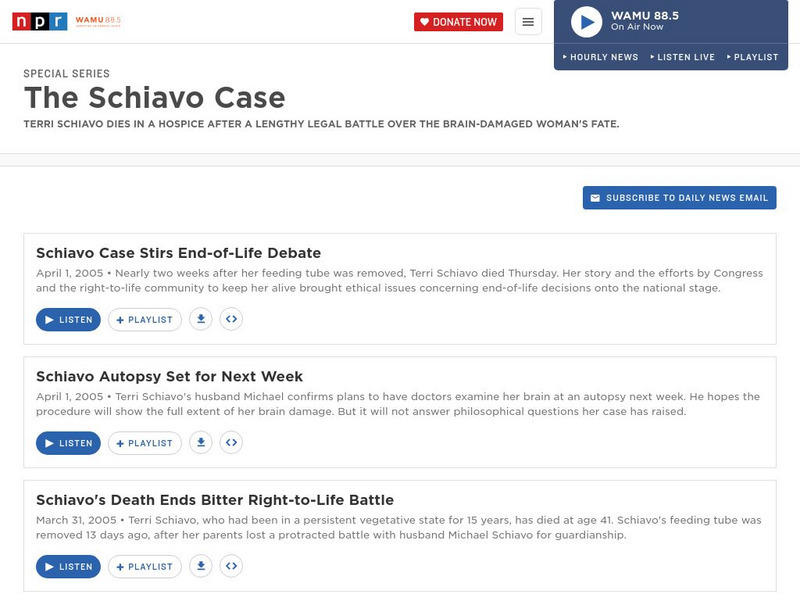 Npr: The Schiavo Case Audio Npr: The Schiavo Case Audio