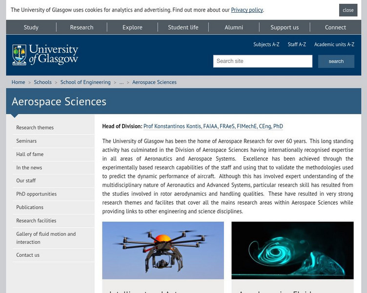 University of Glasgow Dept. Of Aerospace Engineering Website University of Glasgow Dept. Of Aerospace Engineering Website