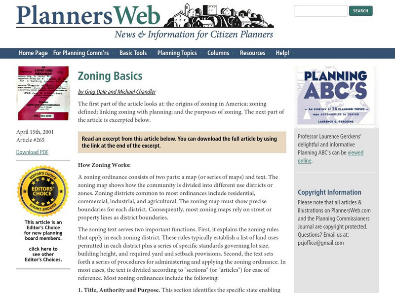 Zoning Basics Website