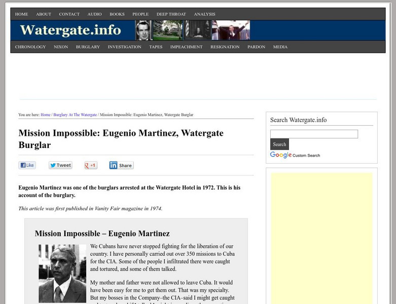 Watergate.info: Mission Impossible Article Watergate.info: Mission Impossible Article