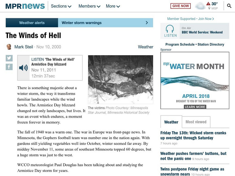 Mpr: The Winds of Hell Website Mpr: The Winds of Hell Website