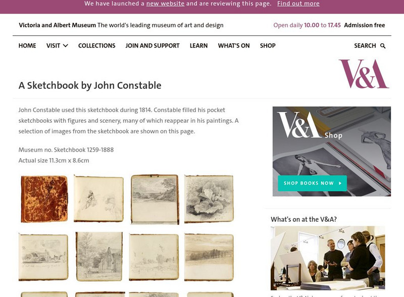 Victoria and Albert Museum: A Sketchbook by Constable Graphic