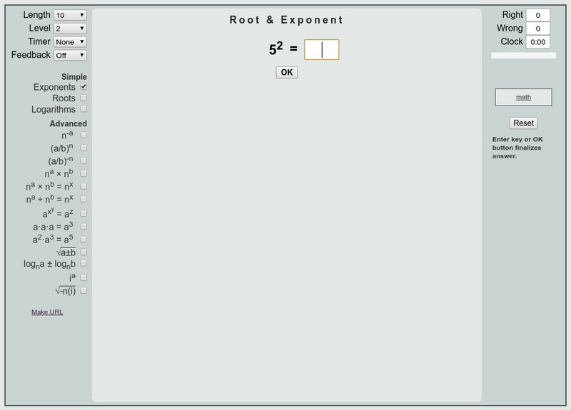 That Quiz: Practice Test: Root and Exponents Unknown Type That Quiz: Practice Test: Root and Exponents Unknown Type