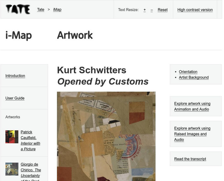 Tate Online I Map: "Opened by Customs" by Kurt Schwitters Graphic Tate Online I Map: "Opened by Customs" by Kurt Schwitters Graphic