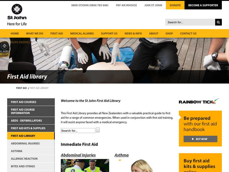 St. John: First Aid Library Handout