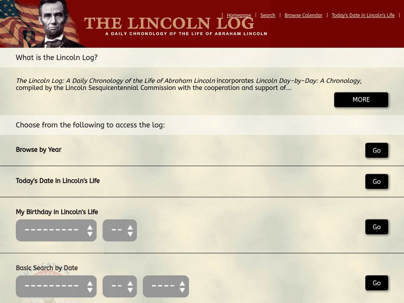 Illinois Historic Preservation Agency: The Lincoln Log Interactive Illinois Historic Preservation Agency: The Lincoln Log Interactive