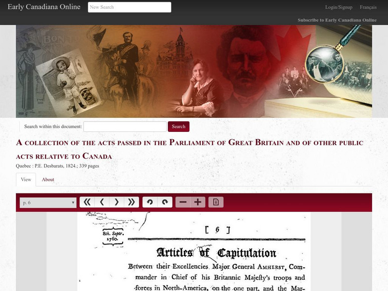 Early Canadiana Online: Articles of Capitulation Primary Early Canadiana Online: Articles of Capitulation Primary