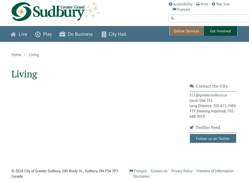 Greater Sudbury: City of Greater Sudbury Website Greater Sudbury: City of Greater Sudbury Website