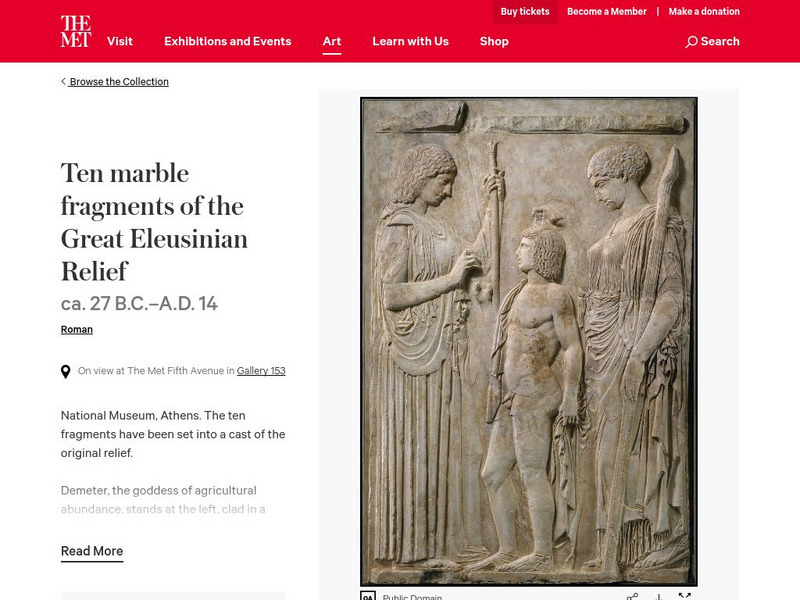 Metropolitan Museum of Art: Timeline Art History: Fragments, Great Eleusinian Relief Graphic Metropolitan Museum of Art: Timeline Art History: Fragments, Great Eleusinian Relief Graphic