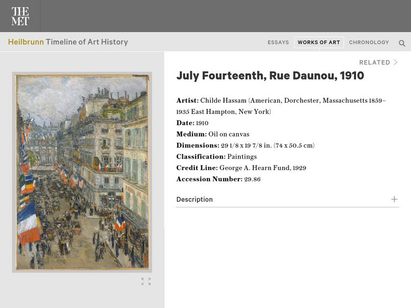 Metropolitan Museum of Art: July Fourteenth, Rue Daunou Graphic Metropolitan Museum of Art: July Fourteenth, Rue Daunou Graphic
