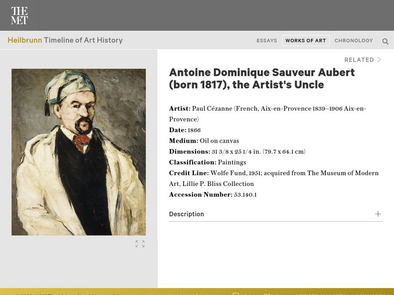 Metropolitan Museum of Art: Dominique Aubert, the Artist's Uncle Graphic Metropolitan Museum of Art: Dominique Aubert, the Artist's Uncle Graphic