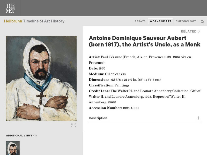 Metropolitan Museum of Art: Dominique Aubert, the Artist's Uncle, as a Monk Graphic Metropolitan Museum of Art: Dominique Aubert, the Artist's Uncle, as a Monk Graphic