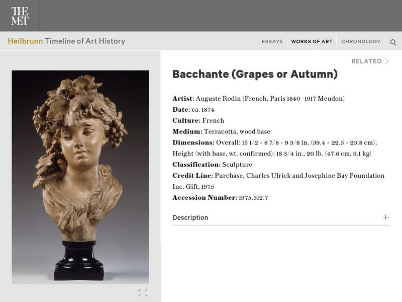 Metropolitan Museum of Art: Bacchante, Also Known as Grapes Graphic Metropolitan Museum of Art: Bacchante, Also Known as Grapes Graphic
