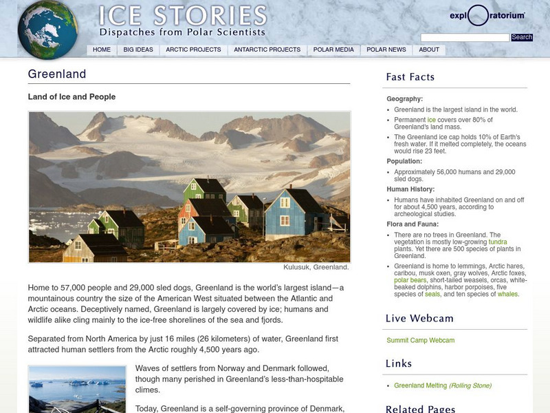 Exploratorium: Ice Stories: Dispatches From Polar Scientists: Greenland Article