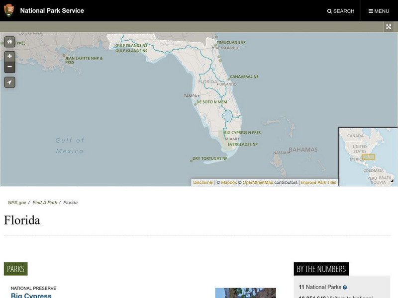 National Park Service: Florida National Parks Graphic National Park Service: Florida National Parks Graphic