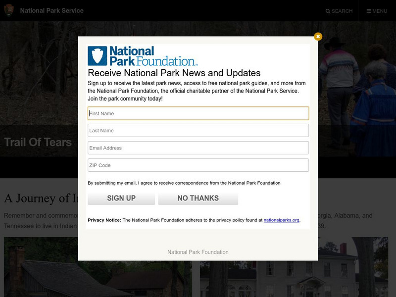 National Park Service: Trail of Tears National Historic Trail Website National Park Service: Trail of Tears National Historic Trail Website