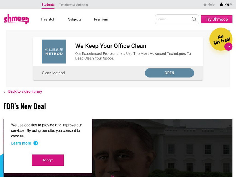 Shmoop: Fdr's New Deal Instructional Video Shmoop: Fdr's New Deal Instructional Video