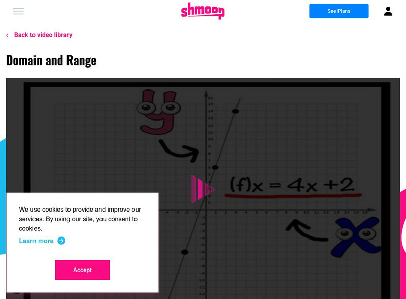 Shmoop: Domain and Range Instructional Video Shmoop: Domain and Range Instructional Video