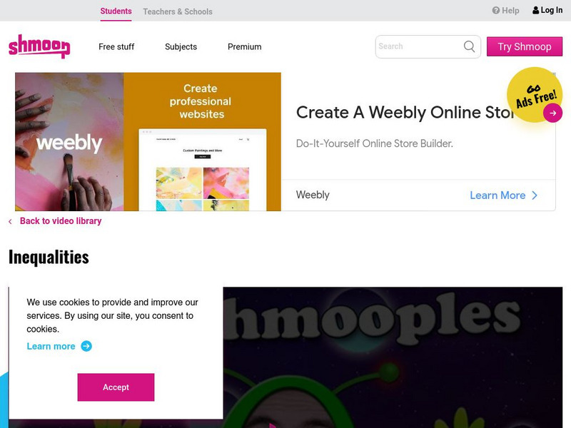 Shmoop: Inequalities Instructional Video Shmoop: Inequalities Instructional Video