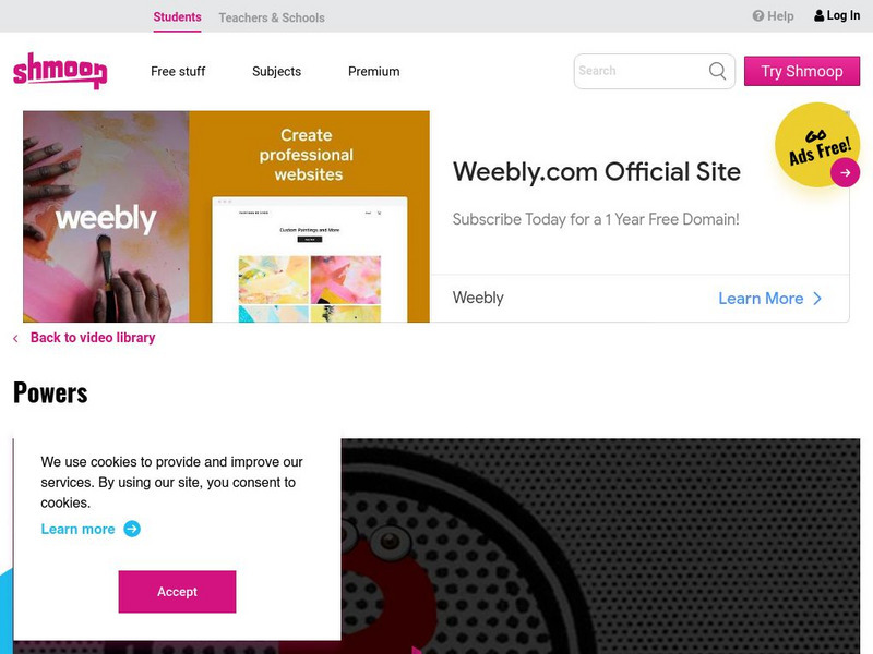 Shmoop: Powers Instructional Video Shmoop: Powers Instructional Video