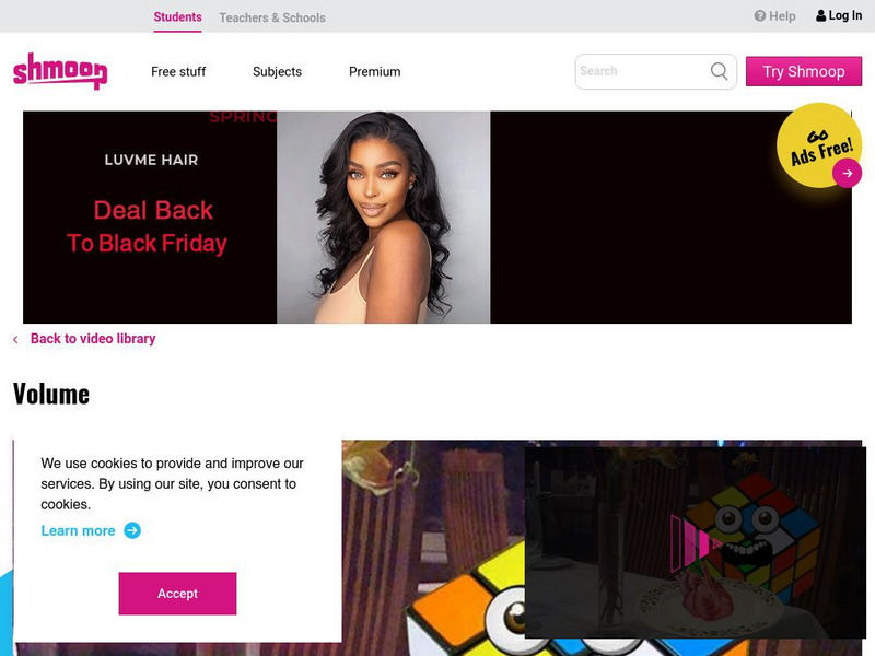 Shmoop: Volume Instructional Video Shmoop: Volume Instructional Video