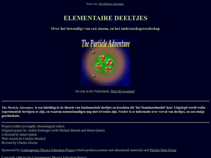 Particle Adventure Dutch Version Unit Plan Particle Adventure Dutch Version Unit Plan
