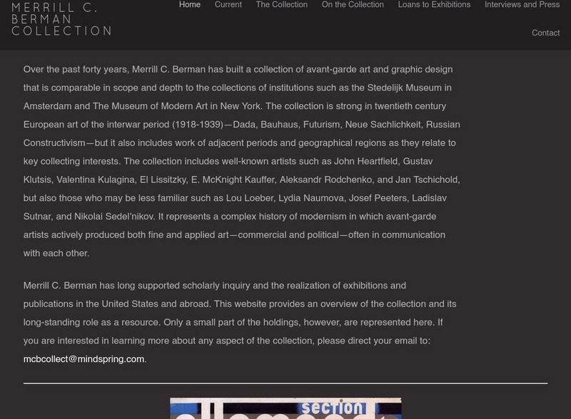 The Merrill C. Berman Collection of Graphic Design Website The Merrill C. Berman Collection of Graphic Design Website