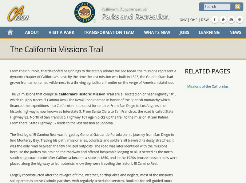 The Missions Trail Website The Missions Trail Website