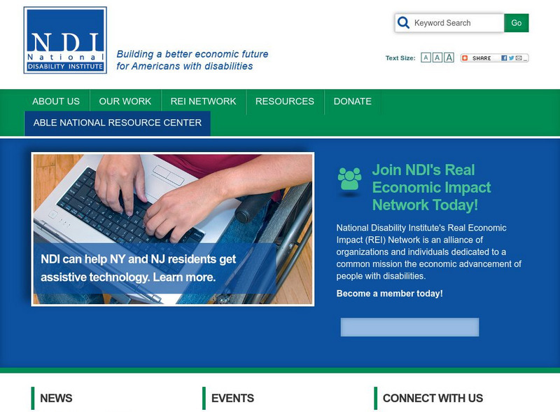 Ndi: Building a Better Economic Future for Americans With Disabilities Website Ndi: Building a Better Economic Future for Americans With Disabilities Website