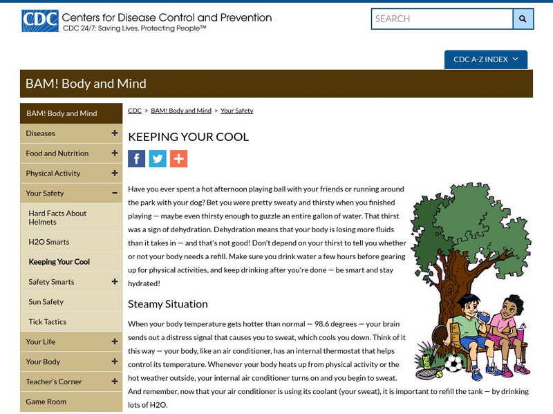 Centers for Disease Control: Bam! Your Safety: Keeping Your Cool Website Centers for Disease Control: Bam! Your Safety: Keeping Your Cool Website