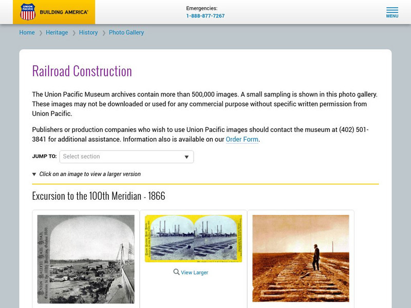 Union Pacific Railroad: Railroad Construction Primary Union Pacific Railroad: Railroad Construction Primary