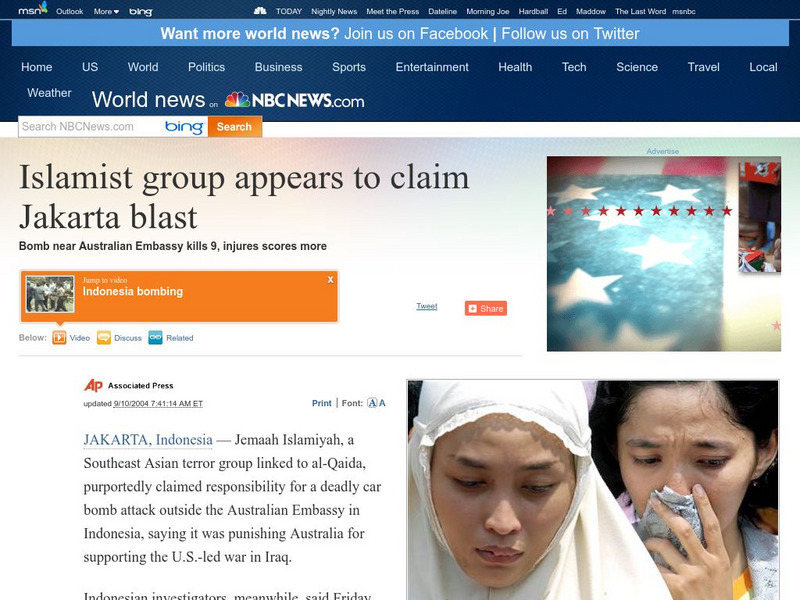 Msnbc News: Jakarta Blast Website