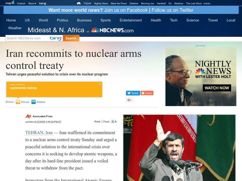 Msnbc: Iran Recommits to Nuclear Arms Website Msnbc: Iran Recommits to Nuclear Arms Website