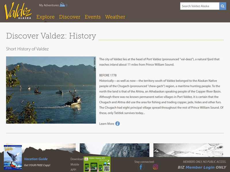 Valdez, Alaska: The Trans Alaska Pipeline Website Valdez, Alaska: The Trans Alaska Pipeline Website
