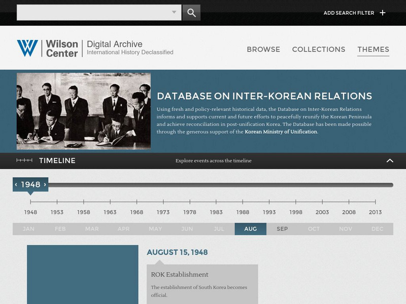 Wilson Center: Database on Inter Korean Relations Primary