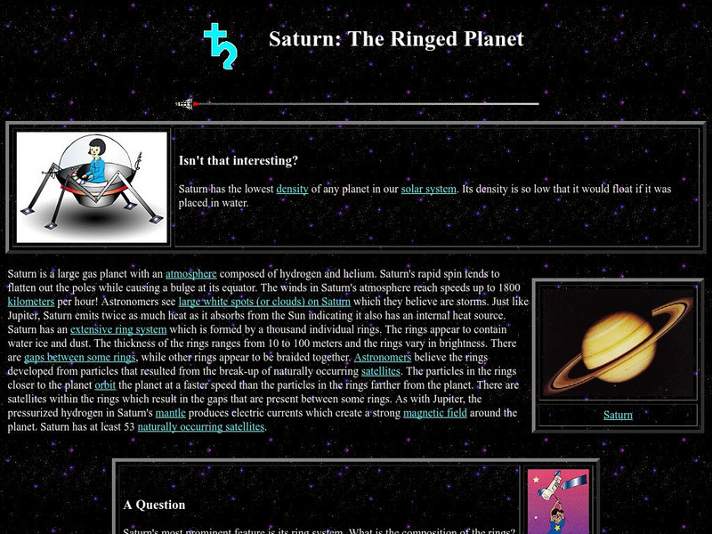 Nasa Star Child: Saturn, the Ringed Planet (Level 2) Website Nasa Star Child: Saturn, the Ringed Planet (Level 2) Website