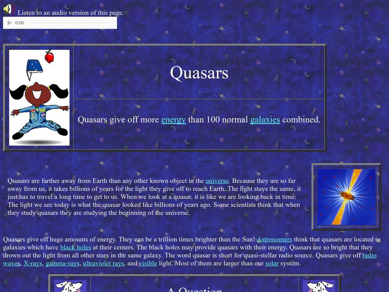 Nasa Star Child: Quasars (Level 1) Website Nasa Star Child: Quasars (Level 1) Website