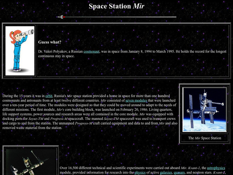 Nasa Star Child: Space Station Mir (Level 2) Website Nasa Star Child: Space Station Mir (Level 2) Website
